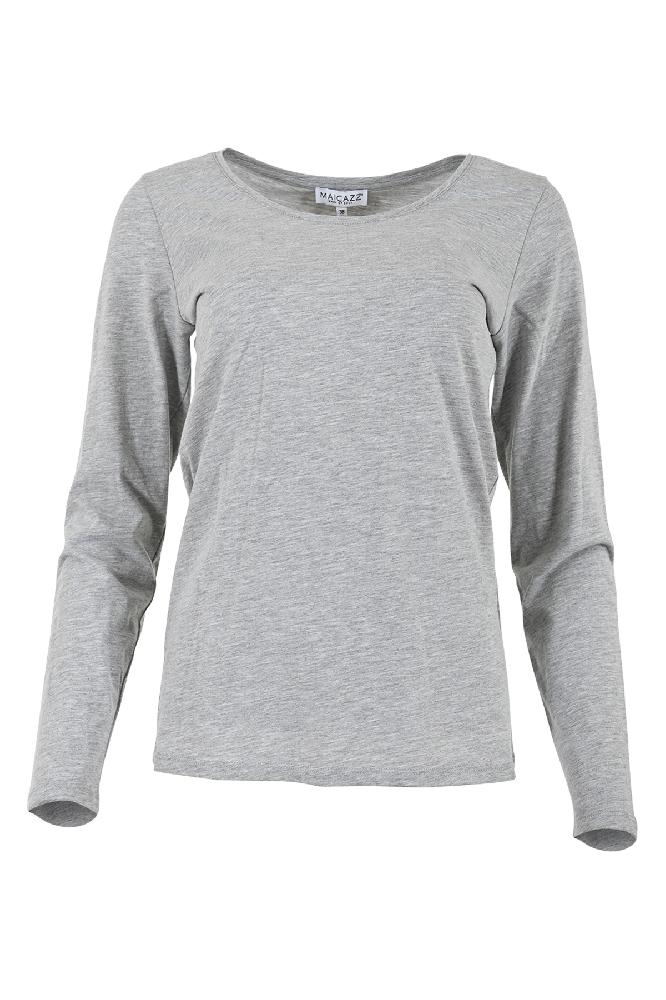 De Meau top is een veelzijdig en comfortabel T-shirt met lange mouwen en een ronde hals. Deze top is ideaal voor dagelijks gebruik en biedt een tijdloze stijl die gemakkelijk te combineren is met verschillende outfits. 