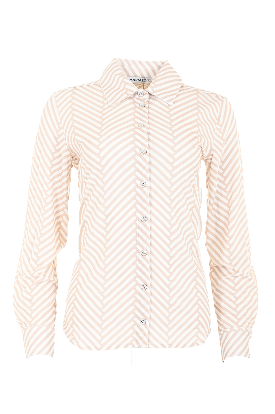 Garbi is een getailleerde blouse door de coupenaden op het achterpand. De manchetten bevatten Ã©Ã©n knoopje. De blouse heeft een knoopsluiting en lange mouwen. Hij is te verkrijgen in twee prints. 