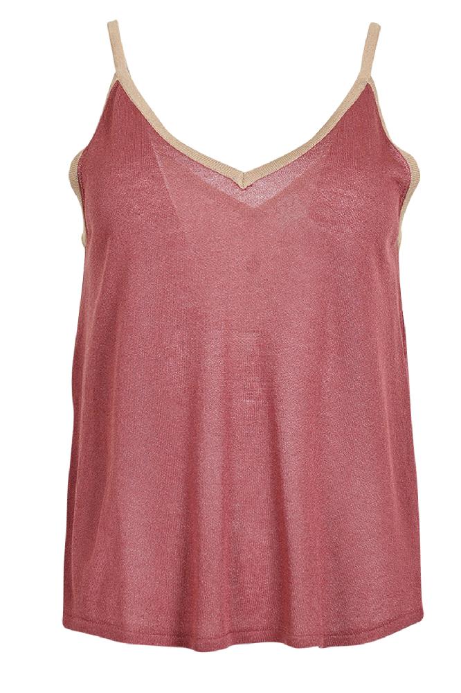 De Nino is een spaghetti brei topje dat stijl en comfort combineert. Met zijn fijne breiwerk en verstelbare bandjes is deze top perfect voor warme dagen of als laagje onder een jasje.

Materialen: 85% Viscose / 15% Polyamide