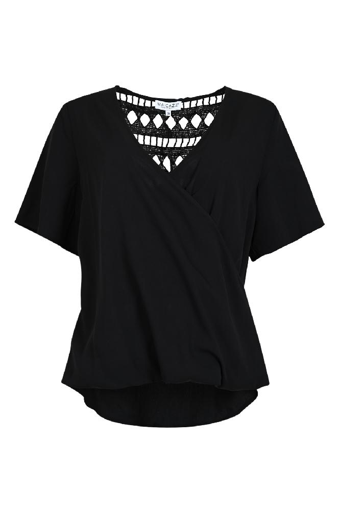 De Nutus top heeft flair schouders en een opvallend lasercut design op het achterpand. Deze top combineert een speelse touch met een unieke stijl.

Materialen: 100% Polyester