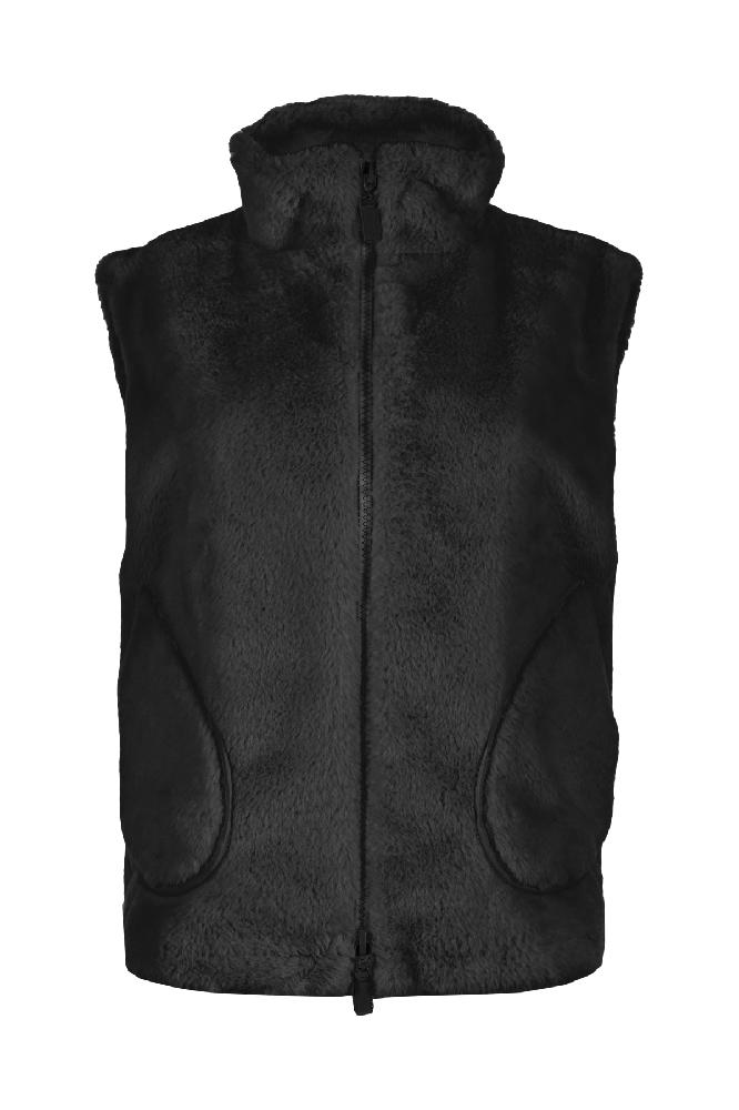 Laat jezelf omhullen in luxe met ons prachtige Kiki gilet met bontlook. Het gilet heeft een opstaande hals die niet alleen warmte biedt, maar ook een chic en eigentijds accent toevoegt aan je look. Met zijn 2-way ritssluiting is dit gilet gemakkelijk aan en uit te trekken, waardoor het perfect is voor elke gelegenheid. Het bontlook materiaal zorgt voor een weelderige uitstraling, terwijl de grote zakken zowel functioneel als modieus zijn. 

