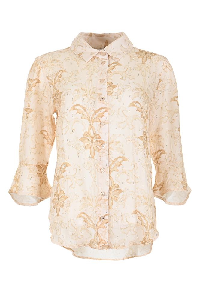 Voeg een vleugje elegantie toe aan je garderobe met deze blouse, voorzien van stijlvolle flair mouwen, in de kleur Gold Plant. Dit ontwerp biedt een vrouwelijke en verfijnde uitstraling, perfect voor diverse gelegenheden. 

Materialen: 100% Viscose