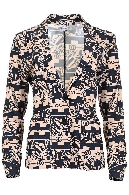 Korte blazer met mooie print